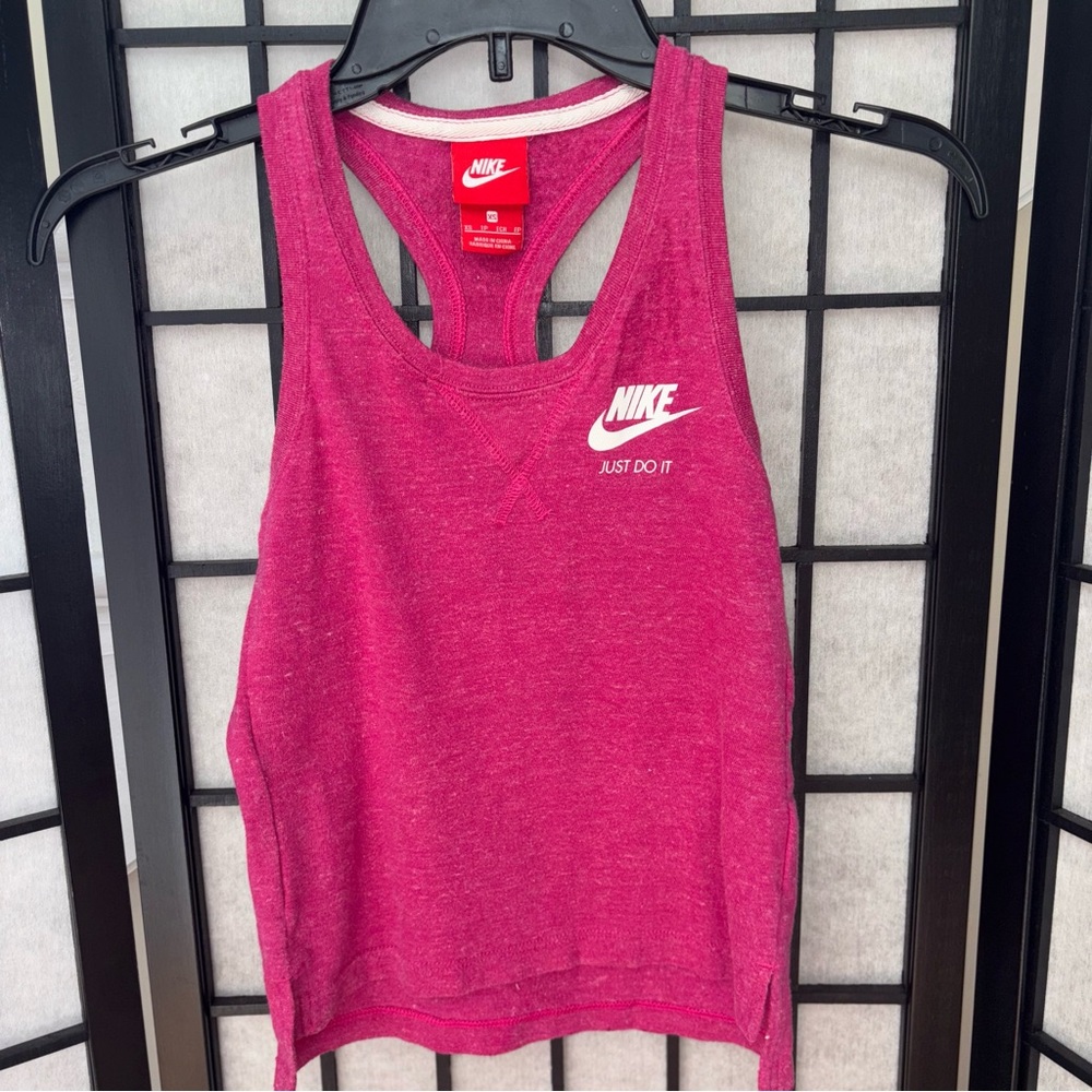 Nike Pink Sleeveless Crop Tank Top